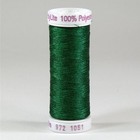 Sulky 60wt PolyLite in Christmas Green, 440yd Spool