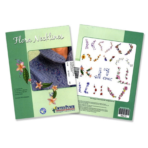 Flora Necklines Embroidery CD by Cactus Punch