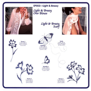 Light & Breezy Embroidery CD by Cactus Punch