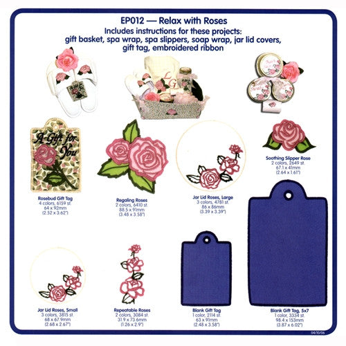 Relax with Roses Embroidery CD by Cactus Punch