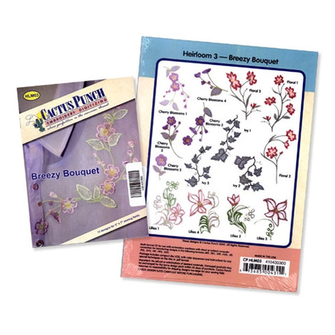 Breezy Bouquet Embroidery CD by Cactus Punch