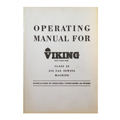 Instruction Book for Viking Class 20 Zig-Zag