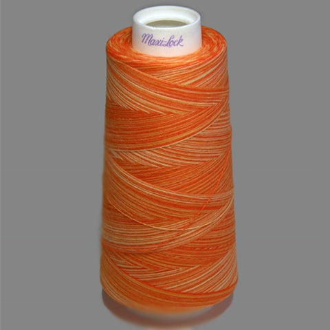 Maxilock Swirls Serger Thread in Orange Creamsicle,