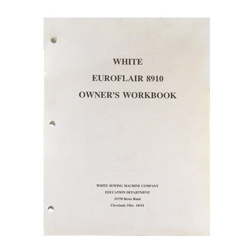 Owner Workbook Pages for White Euroflair 8910,8410
