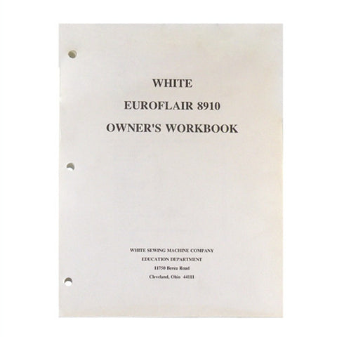 Owner Workbook Pages for White Euroflair 8910,8410
