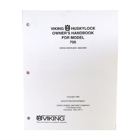 Owner Workbook Pages for Huskylock 700