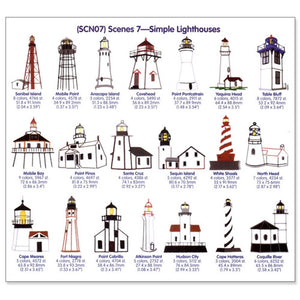 Simple Lighthouses Embroidery CD by Cactus Punch