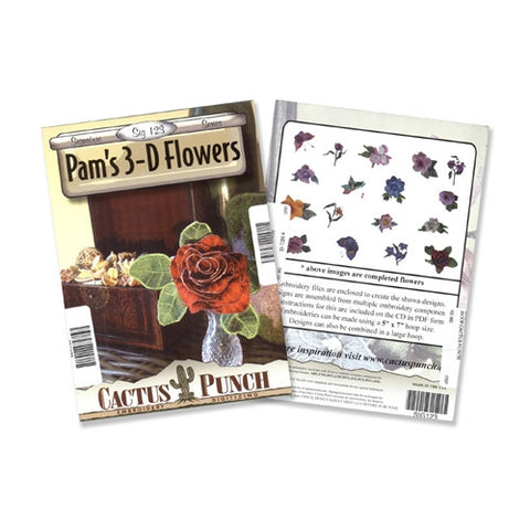 Best of Pam's 3D Flowers Embroidery CD by Cactus Punch