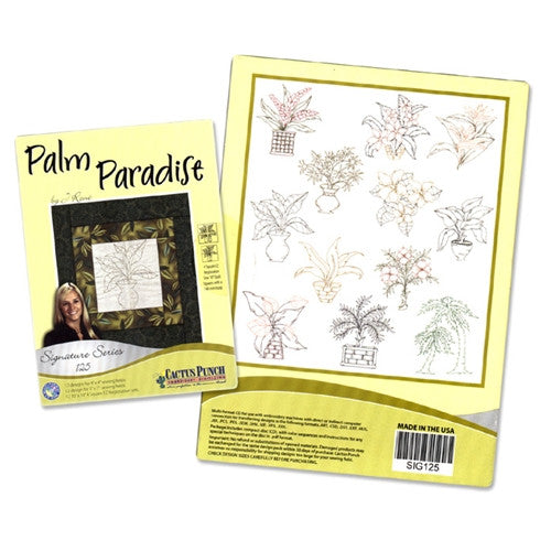 Palm Paradise Embroidery CD by Cactus Punch This multiformat CD has 24 embroidery designs