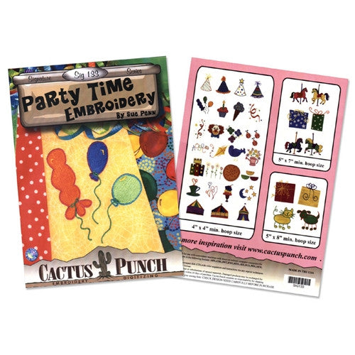Party Time Embroidery CD by Cactus Punch