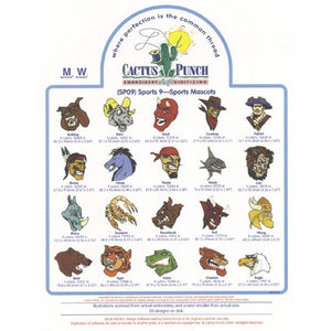 Sport Mascots Embroidery CD by Cactus Punch