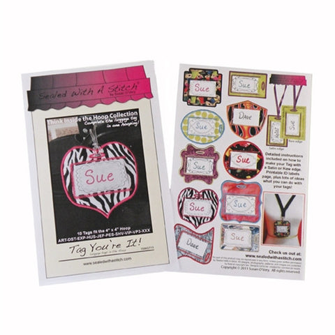 Tag Your It! Luggage Tags in the Hoop 4" x 4" Designs