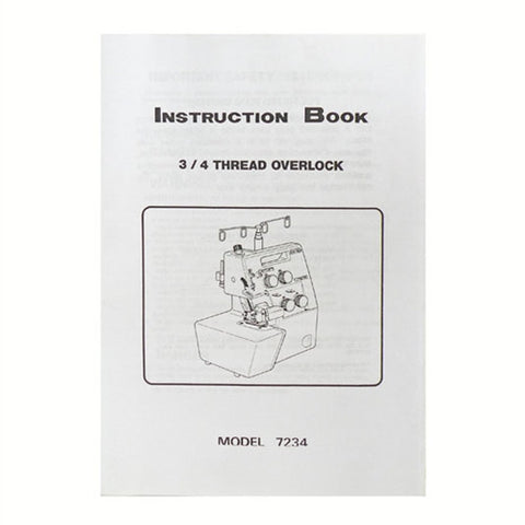 Instruction Book for White Serger 7234