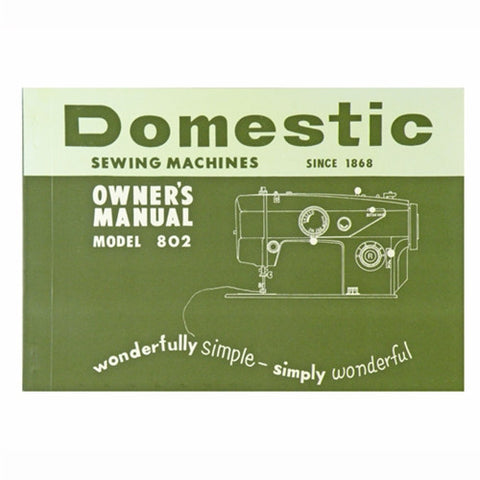 Instruction Book for White 802 Domestic