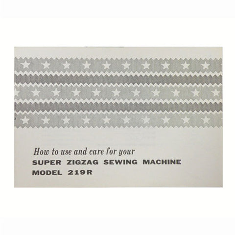 Instruction Book for White 219R