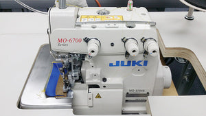 Juki Model MO-6704 3-Thread Serger,  Power Stand And Motor